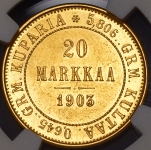 20 марок 1903 (Финляндия) (в слабе)
