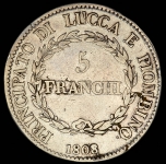 5 франков 1808 (Лукка)