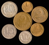 Годовой набор монет СССР 1954 года