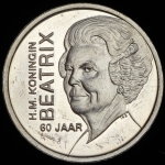 Медаль "60-летие королевы Беатрикс" 1998 (Нидерланды)