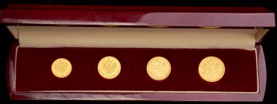Подарочный набор золотых монет Николая II (в п/у)