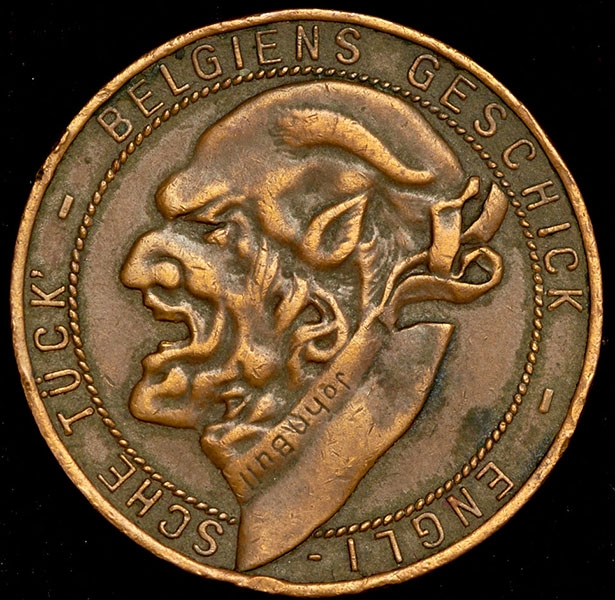 Сатирический жетон-перевертыш 1914 (Германия)