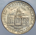 1/2 доллара 1946 "100 лет штату Айова" (США) (в слабе)