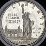 1 доллар 1986 "100-летие Статуи Свободы: Остров Эллис" (США)