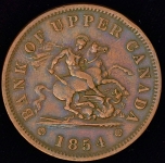 1 пенни - токен 1854 (Канада)