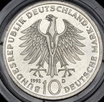 10 марок 1992 "150 лет ордену Pour-le-Merite за заслуги в науке и искусстве" (ФРГ)