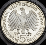 5 марок 1977 "200 лет со дня рождения Карла Фридриха Гаусса" (Германия)