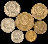 Годовой набор монет СССР 1945