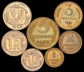 Годовой набор монет СССР 1952
