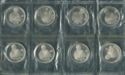 Лист из 8-ми монет Рубль 1990 "Скорина"