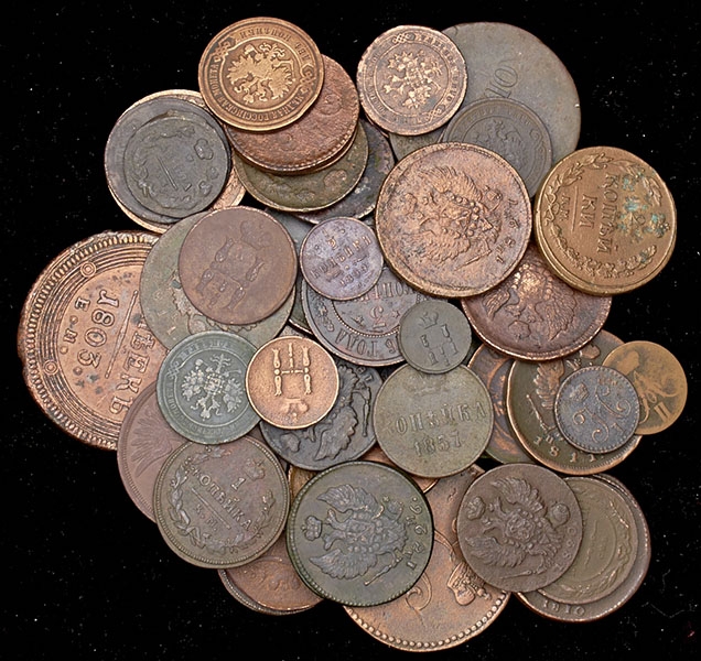 Набор из 52-х медных монет