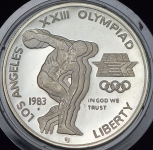 1 доллар 1983 "XXIII летние Олимпийские Игры: Дискобол" (США)