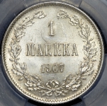 1 марка 1907 (Финляндия) (в слабе)