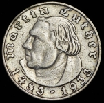 2 марки 1933 "450 лет со дня рождения Мартина Лютера" (Германия)