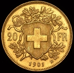 20 франков 1901 (Швейцария)