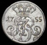 3 гроша 1755 (Гданьск  Польша)