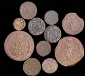 Набор из 11-ти медных монет