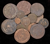 Набор из 20-ти медных монет
