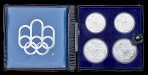 Набор из 4-х сер  монет "Олимпиада в Монреале 1976" (в п/у) (Канада)