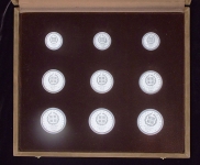 Набор из 9-ти сер  монет "Чемпионат Европы по лёгкой атлетике  Афины" 1982 (в п/у) (Греция)