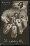 Сатирическая открытка "Пальцы судьбы"