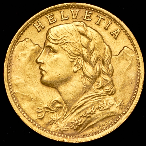 20 франков 1935 (Швейцария)