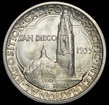 1/2 доллара 1935 "Тихоокеанская международная выставка в Сан-Диего" (США)