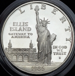 1 доллар 1986 "100-летие Статуи Свободы: Остров Эллис" (США)