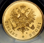 20 марок 1880 (Финляндия) (в слабе)