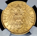 20 марок 1905 (Саксония) (в слабе)