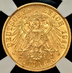 20 марок 1914 (Саксония) (в слабе)