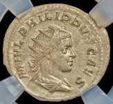 Антониниан  Филипп II  Рим империя  (в слабе)