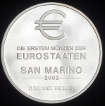 Медаль "Евро-монеты Сан-Марино" (Сан-Марино)
