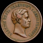 Медаль "Посещение ВК Владимиром Александровичем Тюменской выставки" 1868