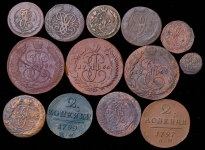 Набор из 13-ти медных монет РИ