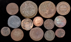 Набор из 14-ти медных монет РИ