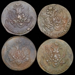 Набор из 4-х монет 5 копеек КМ