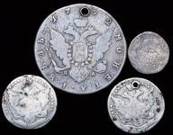 Набор из 4-х сер  монет Екатерина II