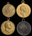 Набор из 4-х жетонов "В память 100-летия Отечественной войны 1812 г "