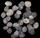 Набор из 42-х сер. проволочных монет