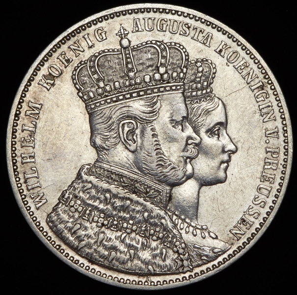 Талер 1861 "Коронация Вильгельма I и Августы" (Пруссия)