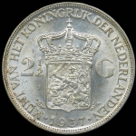 2 1/2 гульдена 1937 (Нидерланды)