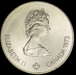 5 долларов 1973 "XXI летние Олимпийские Игры  Монреаль 1976 - Яхтинг в Кингстоне" (Канада)