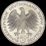 5 марок 1977 "200 лет со дня рождения Карла Фридриха Гаусса" (Германия)