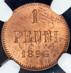 1 пенни 1893 (в слабе)