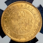 20 марок 1904 (Финляндия) (в слабе)