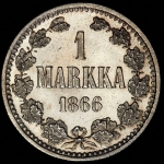 1 марка 1866 (Финляндия)