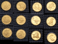 Набор из 12-ти монет "Знаки зодиака"