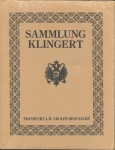 Аукционный каталог Adolph Hess Nachf "Sammlung des Herr Gustav Klingert in Moskau" 30 May 1910
