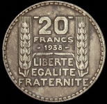 20 франков 1938 (Франция)